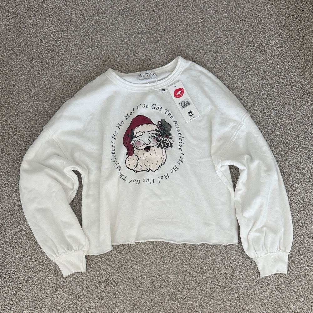 NWT WILDFOX Santa Sweater - size: Small “ho ho ho.. I’ve got the mistletoe!”